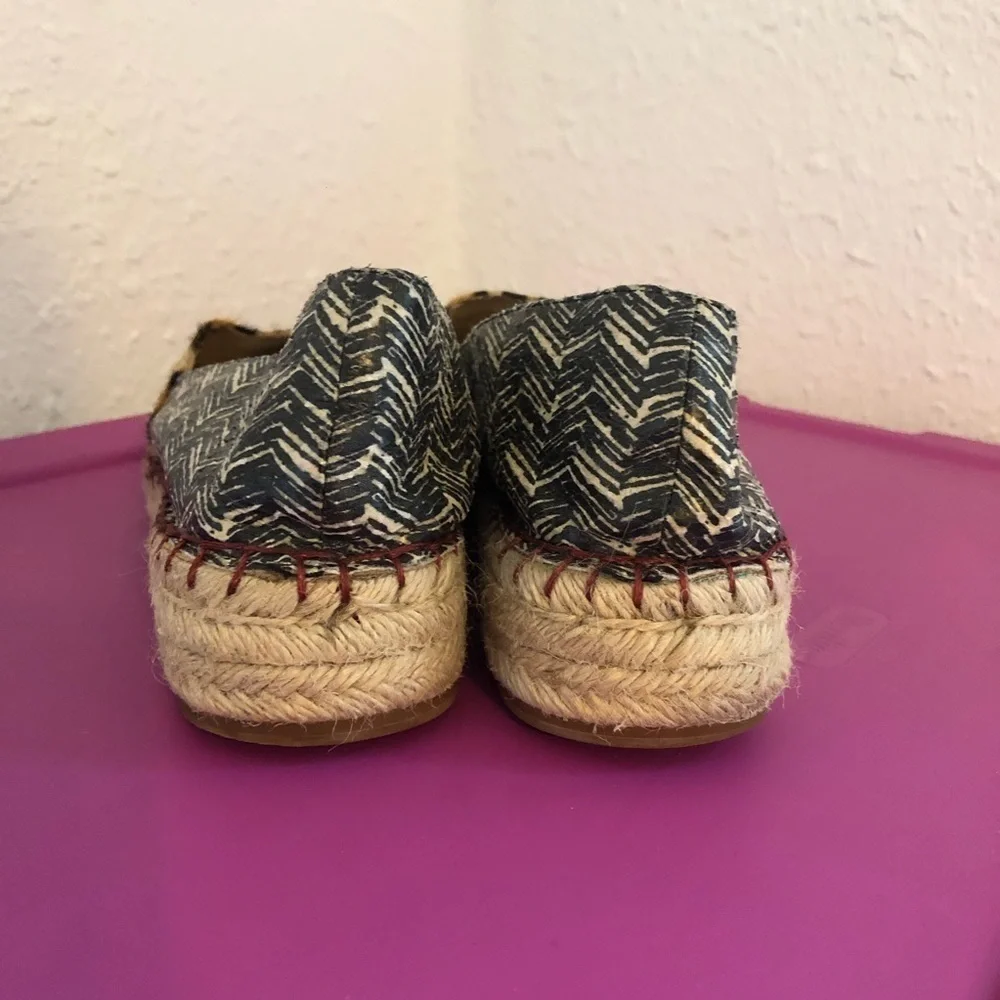 Soft Surroundings Leopard Calf Hair Espadrille Shoes 9